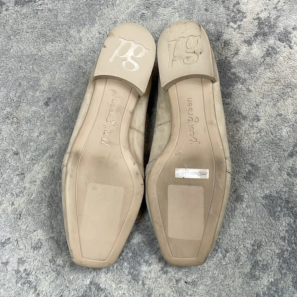Paul Green Rimona Partita Loafers Sabbia Nubuck Cream Sz 5.5